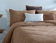 Edredón Sherpa Jacquard Pina con fundas de cojín color 01 Gris, 02 Marrón ó 03 Natural