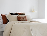 Edredón Sherpa Jacquard Pina con fundas de cojín color 01 Gris, 02 Marrón ó 03 Natural