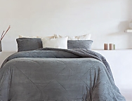 Edredón Sherpa Jacquard Pina con fundas de cojín color 01 Gris, 02 Marrón ó 03 Natural