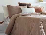 Edredón Sherpa Jacquard Pina con fundas de cojín color 01 Gris, 02 Marrón ó 03 Natural