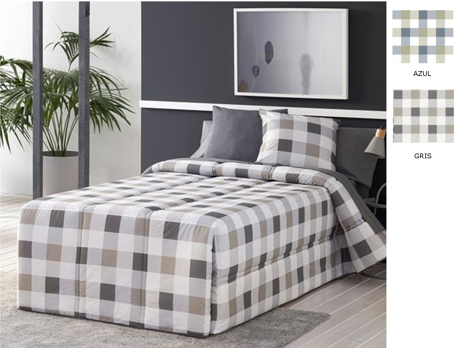 Confecciones Paula Edredón Conforter Icon color Azul o Gris