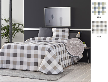 Confecciones Paula - Edredón Sherpa Icon color Azul o Gris