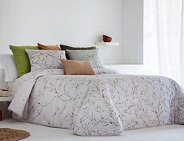 Sandeco - Edredón estampado Prado con funda/s de cojín Multicolor