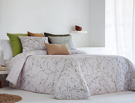 Sandeco - Edredón estampado Prado con funda/s de cojín Multicolor