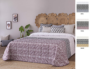 Confecciones Paula - Edredón bouti Mijas doble relleno (200 gr) color Azul, Beige o Rosa