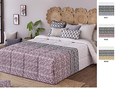 Confecciones Paula - Edredón Conforter Mijas color Azul, Beige o Rosa