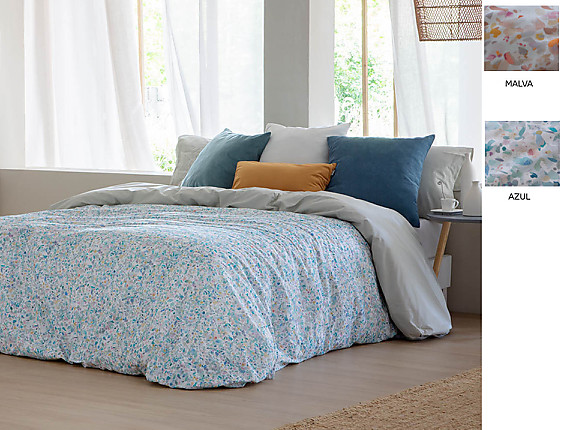 Sandeco - Funda Nórdica Jimena color Azul o Malva