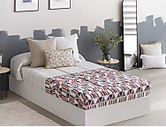 Edredón Ajustable Eibar color Azul, Beige o Lila