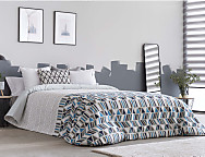 Funda nórdica Eibar color Azul, Beige o Lila