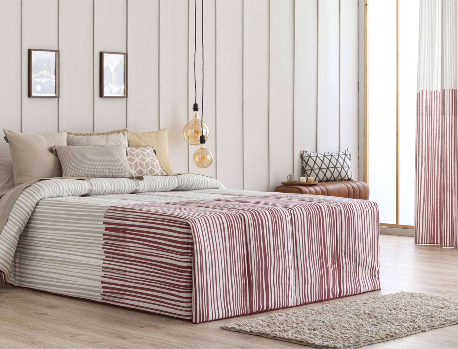 Confecciones Paula Edredón Conforter Loja color Caldera