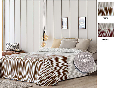 Confecciones Paula - Edredón Sherpa Loja color Beige o Caldera