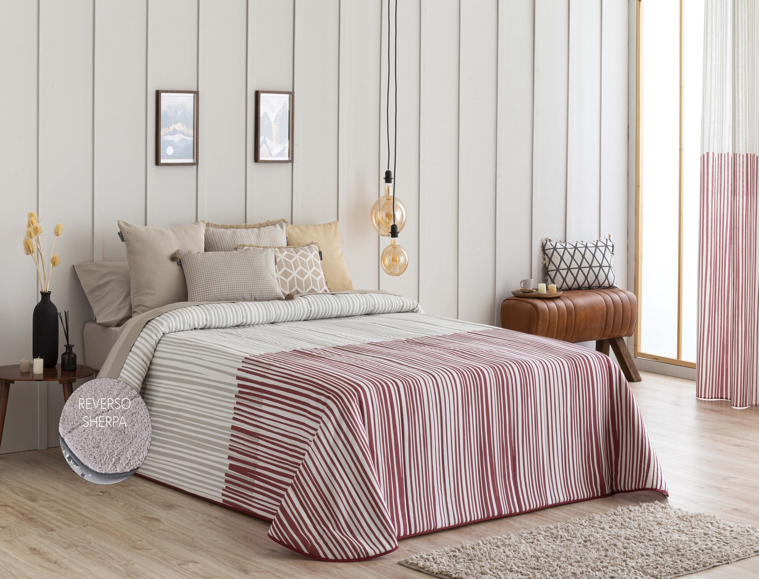 Confecciones Paula Edredón Sherpa Loja color Caldera