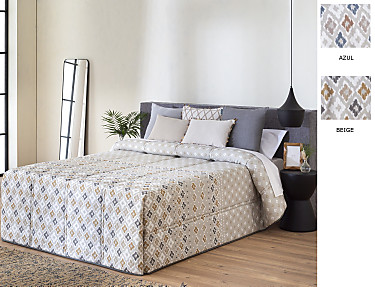 Confecciones Paula - Edredón Conforter Toledo color Azul o Beige