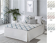 Colcha edredón Murcia con cojín incluído color Gris o Rosa