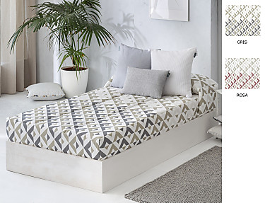 Confecciones Paula - Edredón Ajustable Murcia color Gris o Rosa