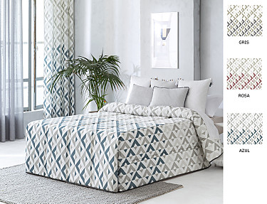 Confecciones Paula - Edredón Conforter Murcia color Gris o Rosa