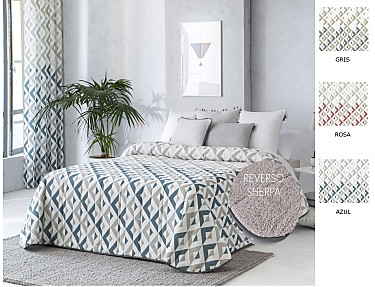 Confecciones Paula - Edredón Sherpa Murcia color Gris o Rosa