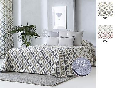 Confecciones Paula - Edredón Sherpa Murcia color Gris o Rosa
