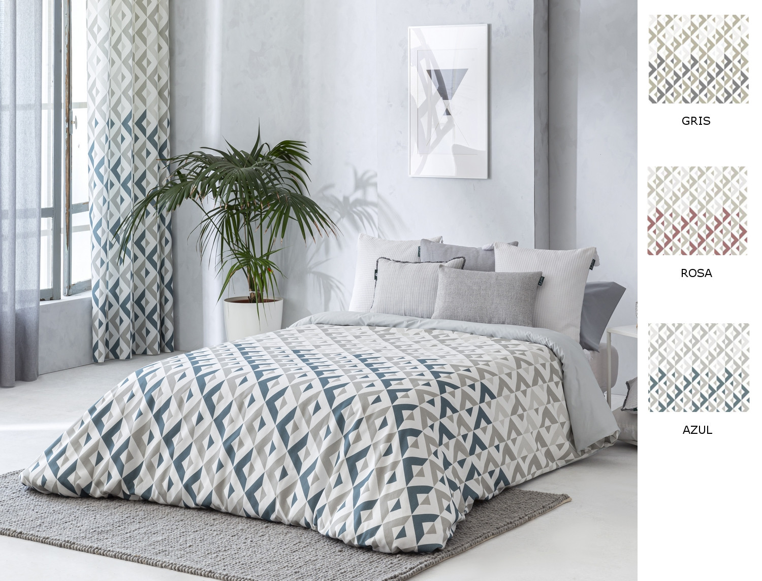 Confecciones Paula Funda nórdica Murcia color Gris o Rosa