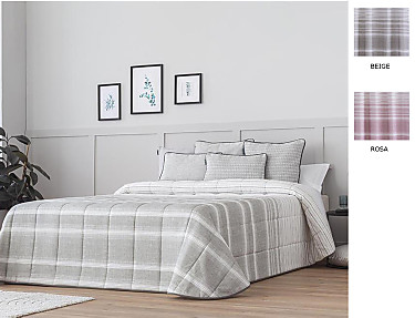 Confecciones Paula - Edredón bouti Duero doble relleno (200 gr) color Beige piedra o Rosa