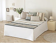 Colcha edredón Dover con cojín incluído color Nude, Taupé o Turquesa