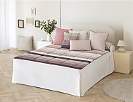 Colcha edredón Dover con cojín incluído color Nude, Taupé o Turquesa