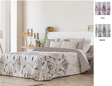 Confecciones Paula - Edredón Sherpa Aranjuez color Beige o Lila