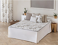 Colcha edredón Zamora con cojín incluído color Azul o Beige