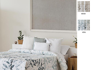 Confecciones Paula - Edredón Ajustable Zamora color Azul o Beige