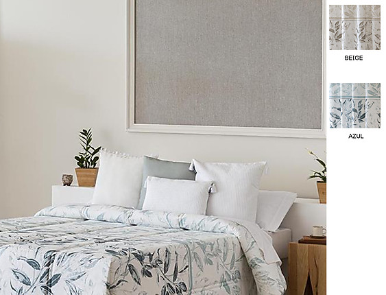 Confecciones Paula - Edredón Ajustable Zamora color Azul o Beige