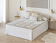 Colcha edredón Logroño con cojín incluído color Azul o Beige