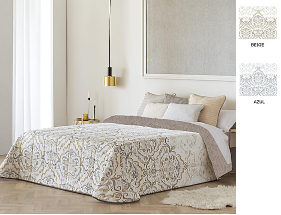 Confecciones Paula - Edredón Sherpa Logroño color Azul o Beige