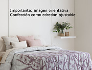 Edredón Ajustable Jerte color Azul, Beige o Lila