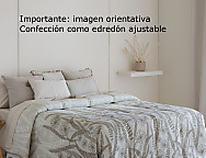 Edredón Ajustable Jerte color Azul, Beige o Lila