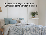 Edredón Ajustable Jerte color Azul, Beige o Lila