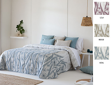 Confecciones Paula - Edredón bouti Jerte doble relleno (200 gr) color Azul, Beige o Lila