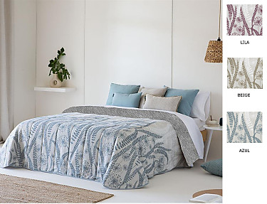 Confecciones Paula - Edredón Sherpa Jerte color Azul, Beige o Lila