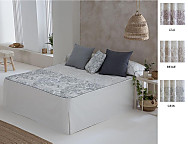 Colcha edredón Isaba con cojín incluído color Beige, Gris o Lila