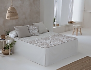 Colcha edredón Isaba con cojín incluído color Beige, Gris o Lila