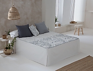 Colcha edredón Isaba con cojín incluído color Beige, Gris o Lila