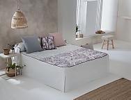 Colcha edredón Isaba con cojín incluído color Beige, Gris o Lila