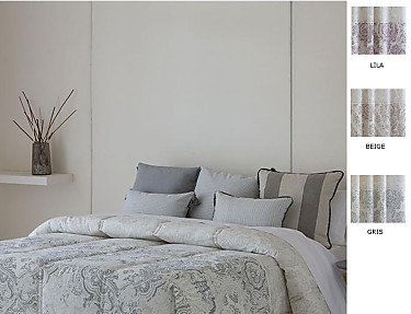 Confecciones Paula - Edredón Ajustable Isaba color Beige, Gris o Lila