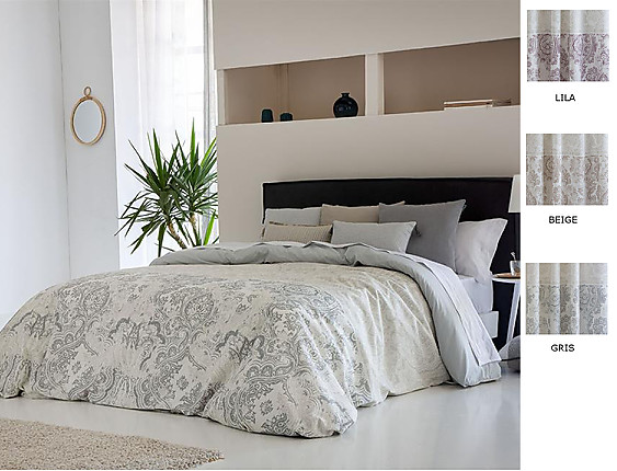 Confecciones Paula - Funda nórdica Isaba color Beige, Gris o Lila
