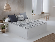 Colcha edredón Beret con cojín incluído color Beige, Gris o Turquesa