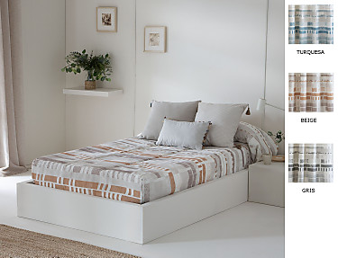 Confecciones Paula - Edredón Ajustable Beret color Beige, Gris o Turquesa