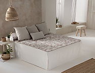 Colcha edredón Arties con cojín incluído color Caldera, Gris o Turquesa