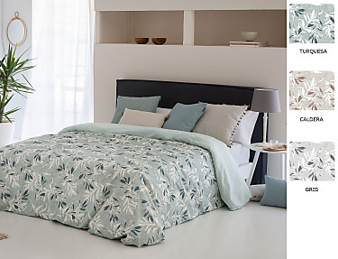 Confecciones Paula - Funda nórdica Arties color Caldera, Gris o Turquesa