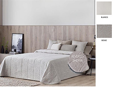 Confecciones Paula - Edredón Sherpa Piqué Pedraza color Beige o Blanco