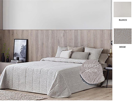Confecciones Paula - Edredón Sherpa Piqué Pedraza color Beige o Blanco