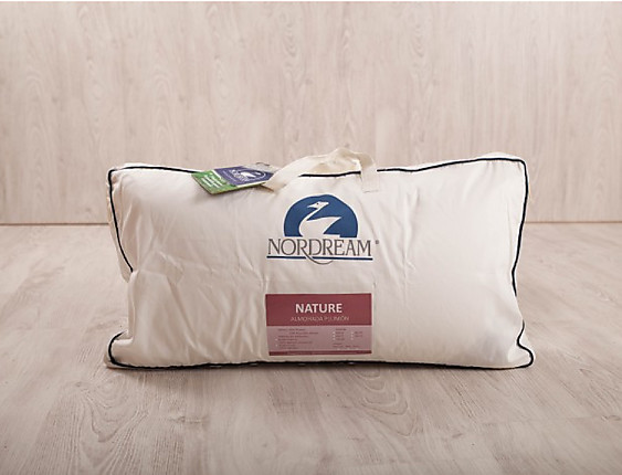 Nordream - Almohada plumón Nature Maxi. Doble funda. Densidad Alta
